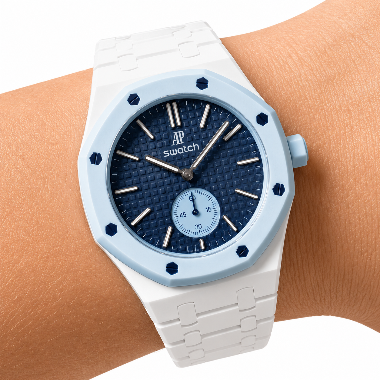 White Ceramic Link Strap for AP x Swatch Royal Pop | PopsStrap