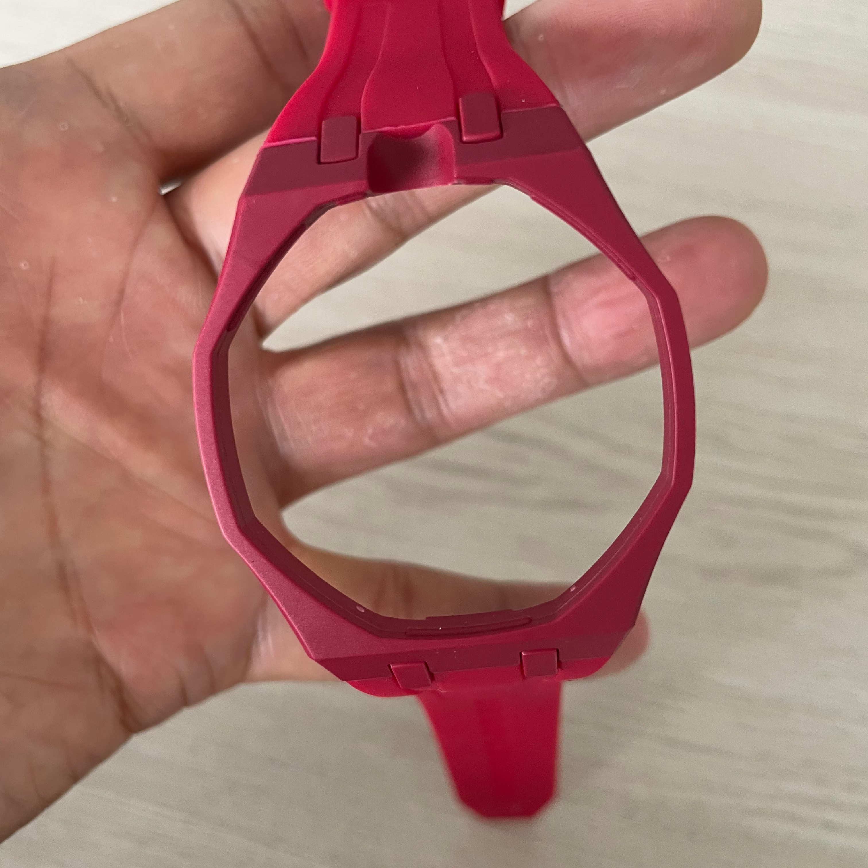Red — Rubber Strap — Lépine