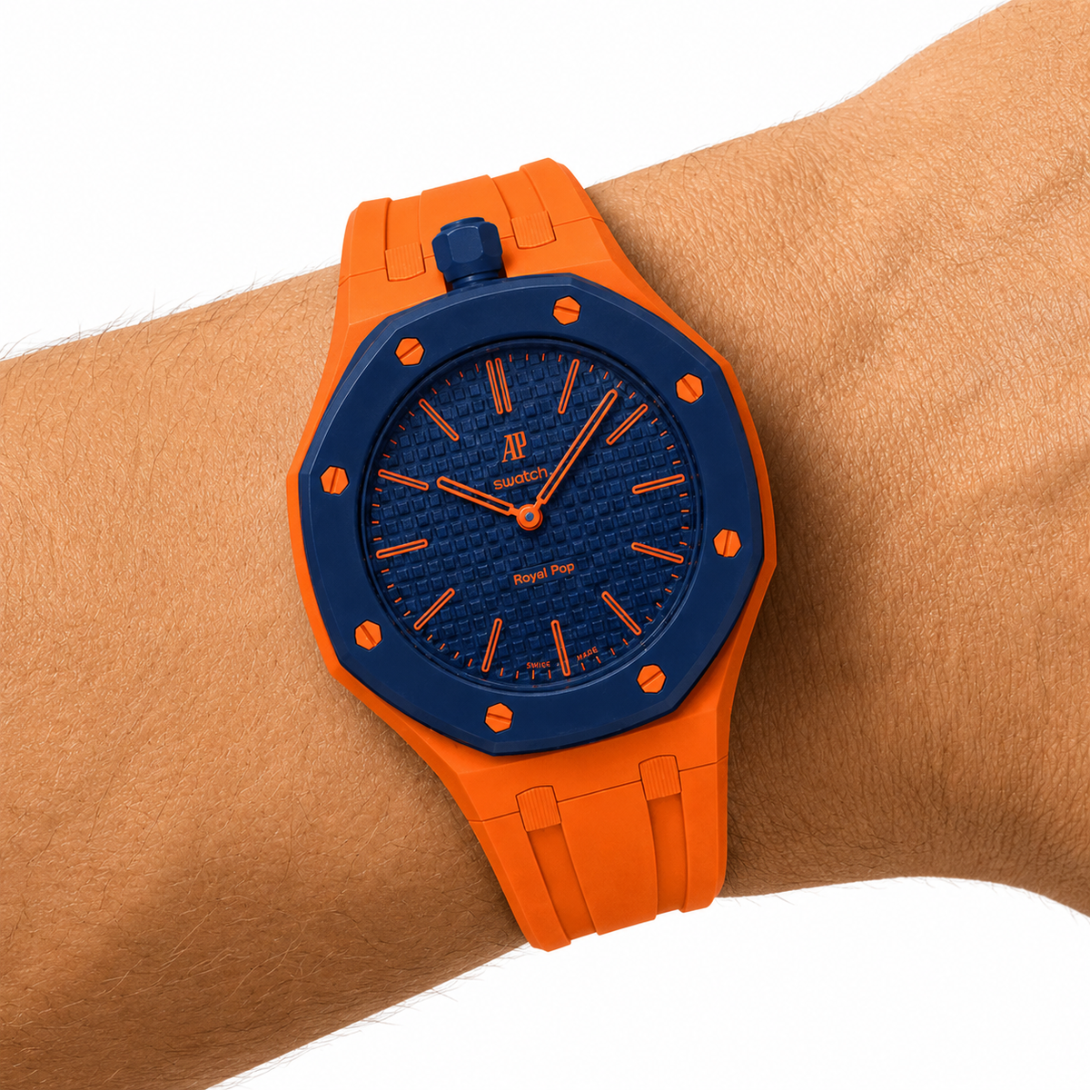 Orange Rubber Strap for AP x Swatch Royal Pop | PopsStrap – StrapPop