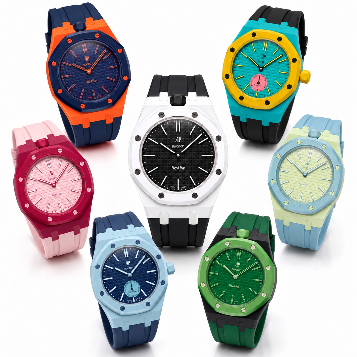 Build Your Own Sport Rubber Strap & Case — AP × Swatch Royal Pop