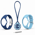 Light Blue Pop Wrist Bundle — Pocket Watch + 3 Bands + Sizing Tool
