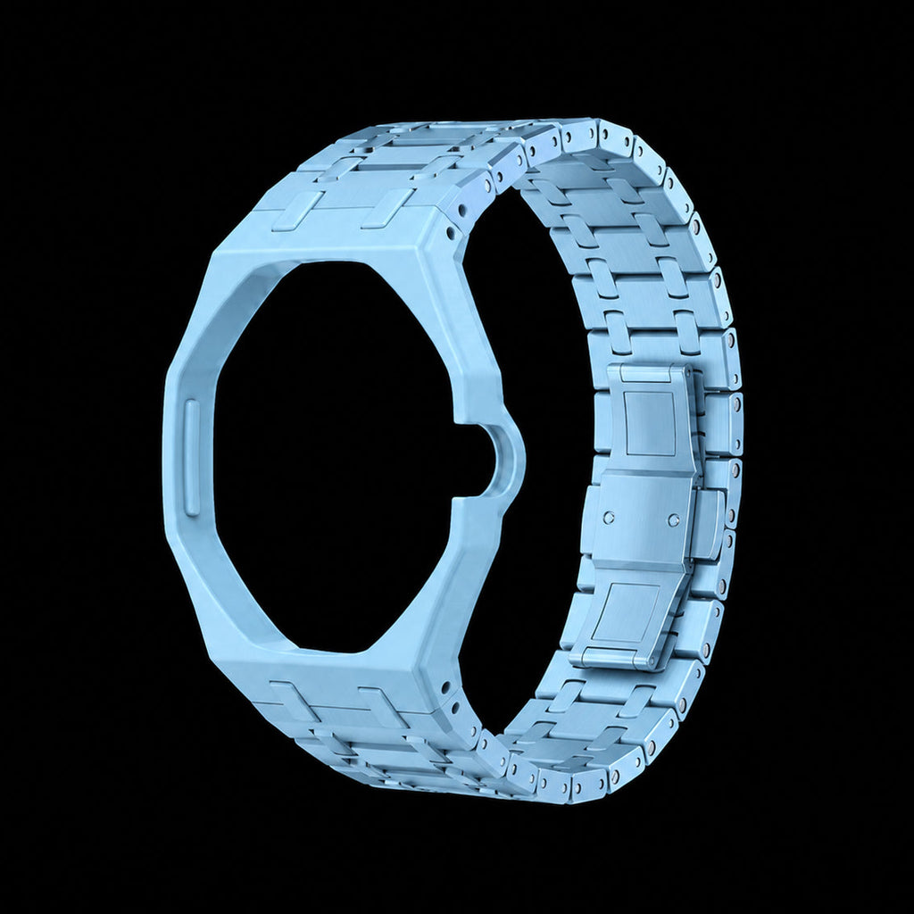 Light Blue — Metal Strap — Savonnette