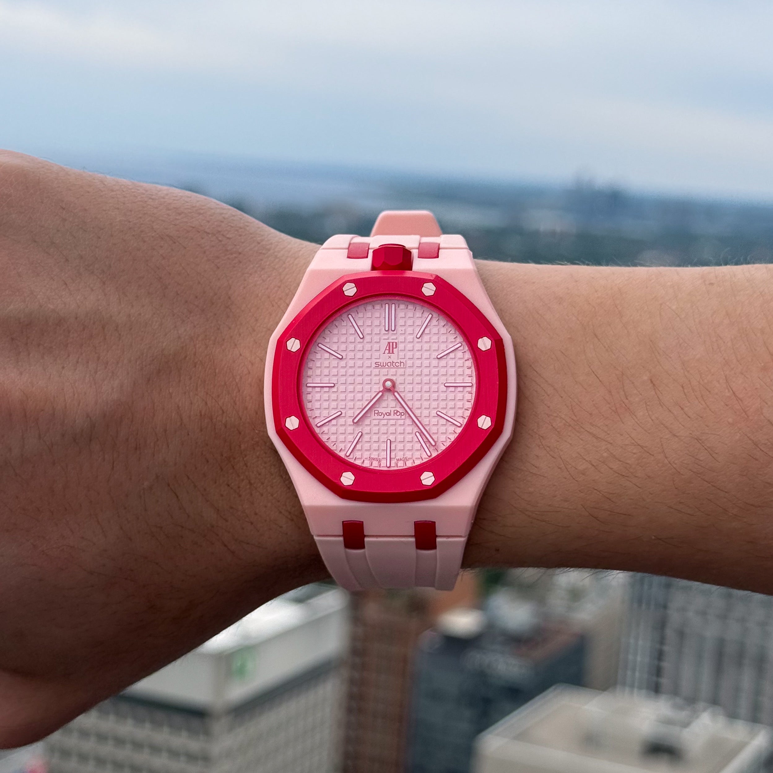 Light Pink Rubber Strap for AP x Swatch Royal Pop | PopsStrap