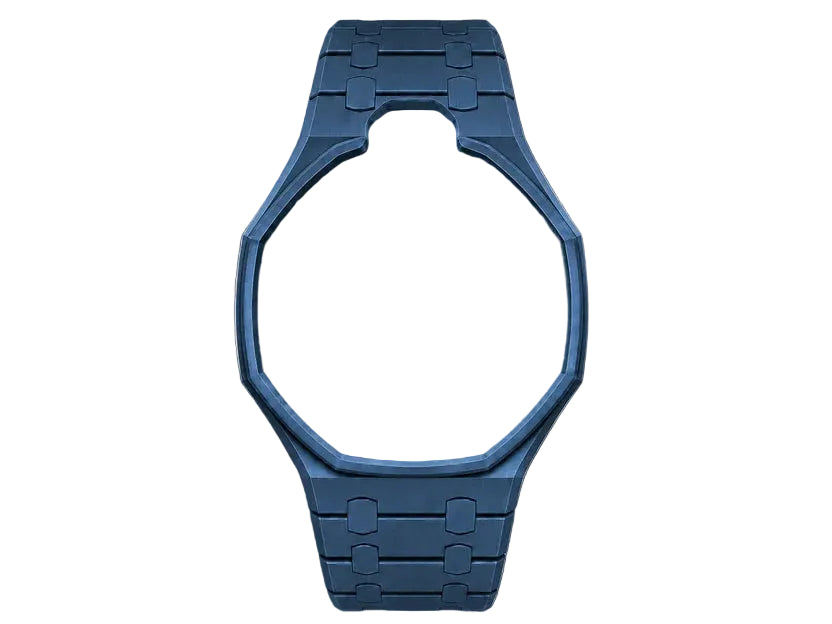 Navy Ceramic Link Strap & Case — for AP × Swatch Royal Pop (Crown at 12)