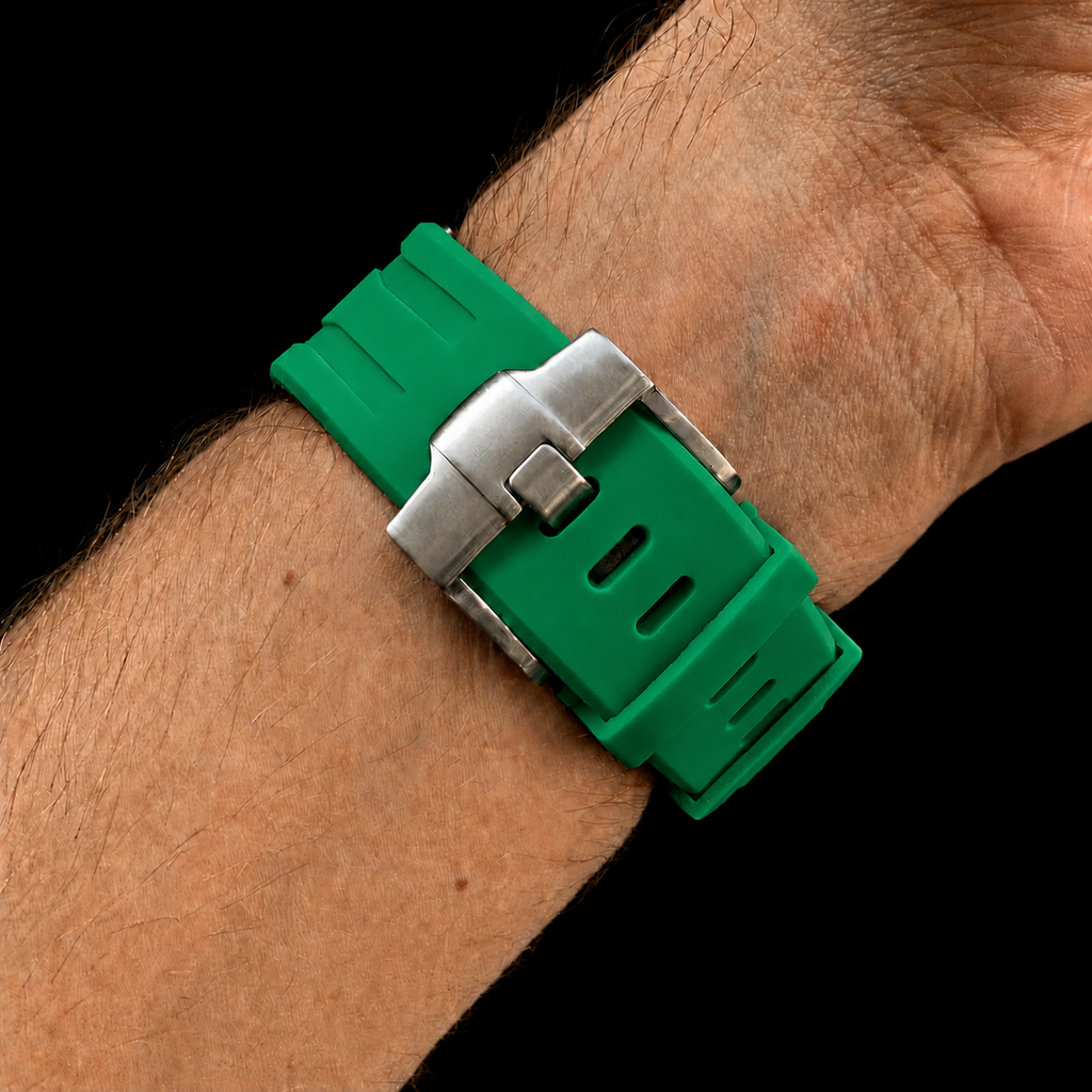 Green — Rubber Strap — Lépine