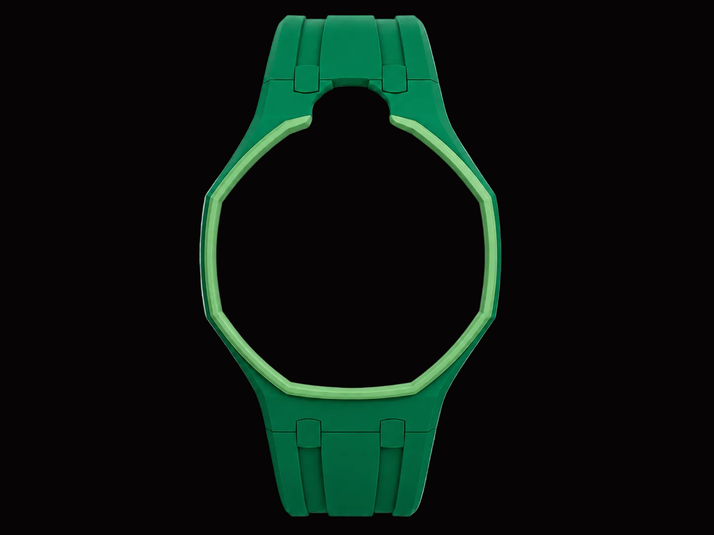 Green — Rubber Strap — Lépine