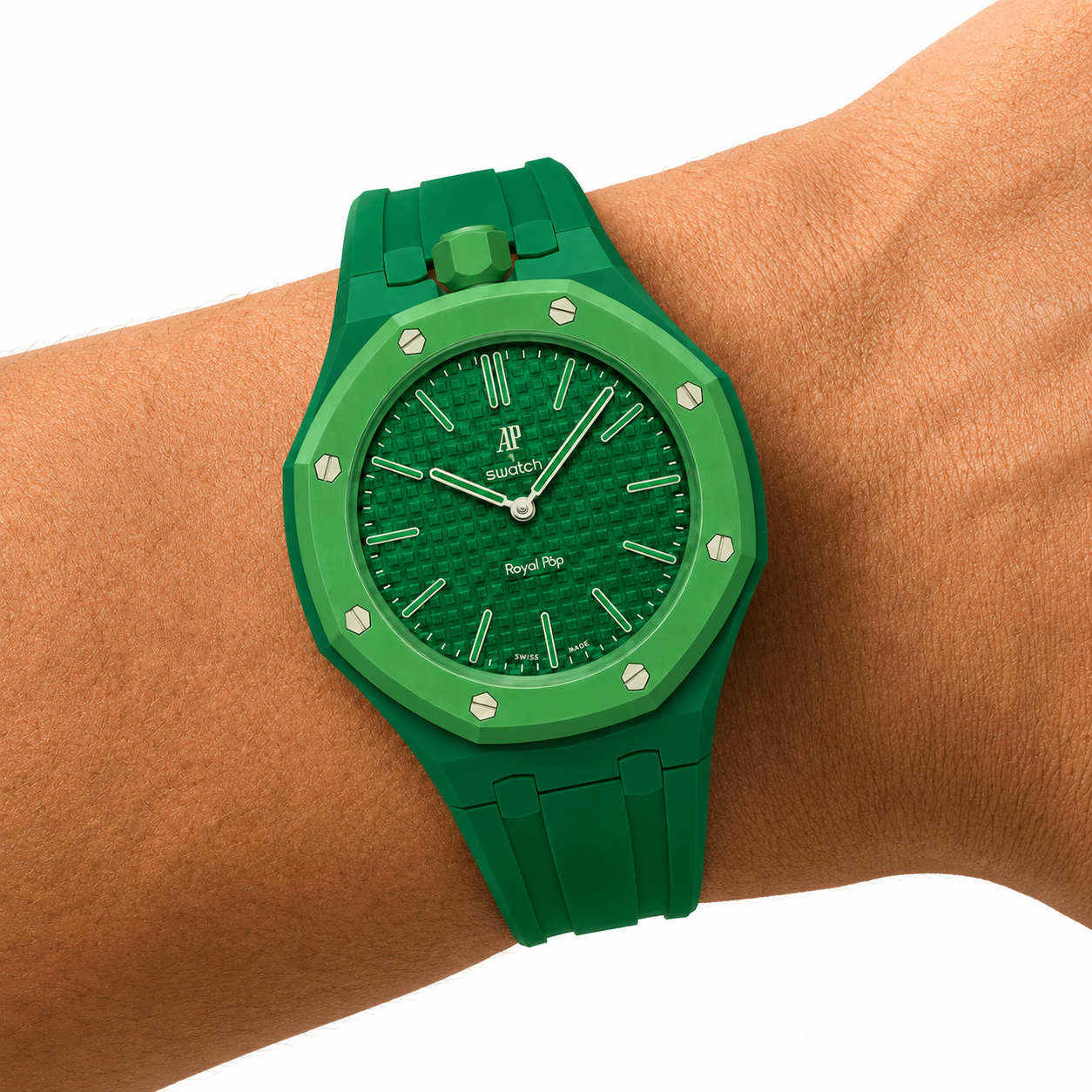 Green Rubber Strap for AP x Swatch Royal Pop | PopsStrap