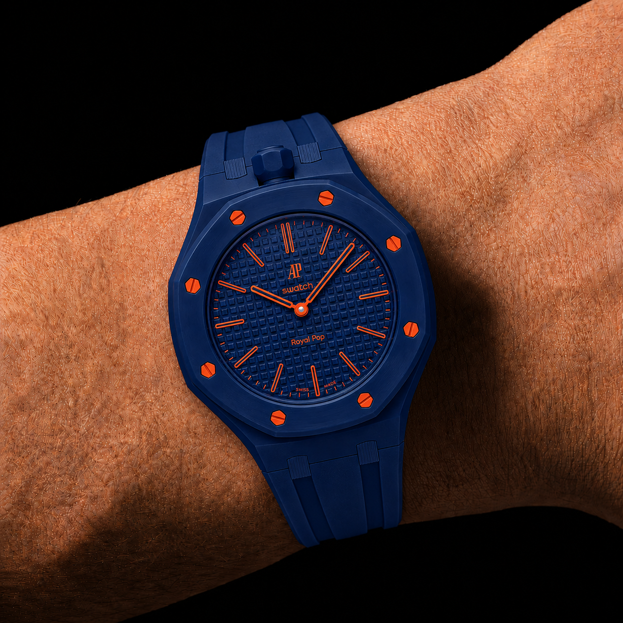 Navy — Rubber Strap — Lépine