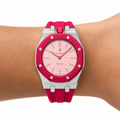 Red Steel Case & Rubber Strap — for AP × Swatch Royal Pop (Crown at 12)