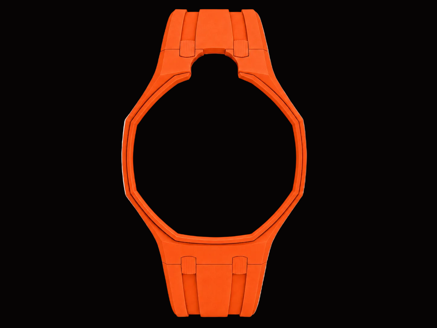 Orange — Rubber Strap — Lépine